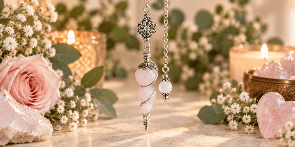 Rose Quartz Limited Edition Dowsing Pendulum